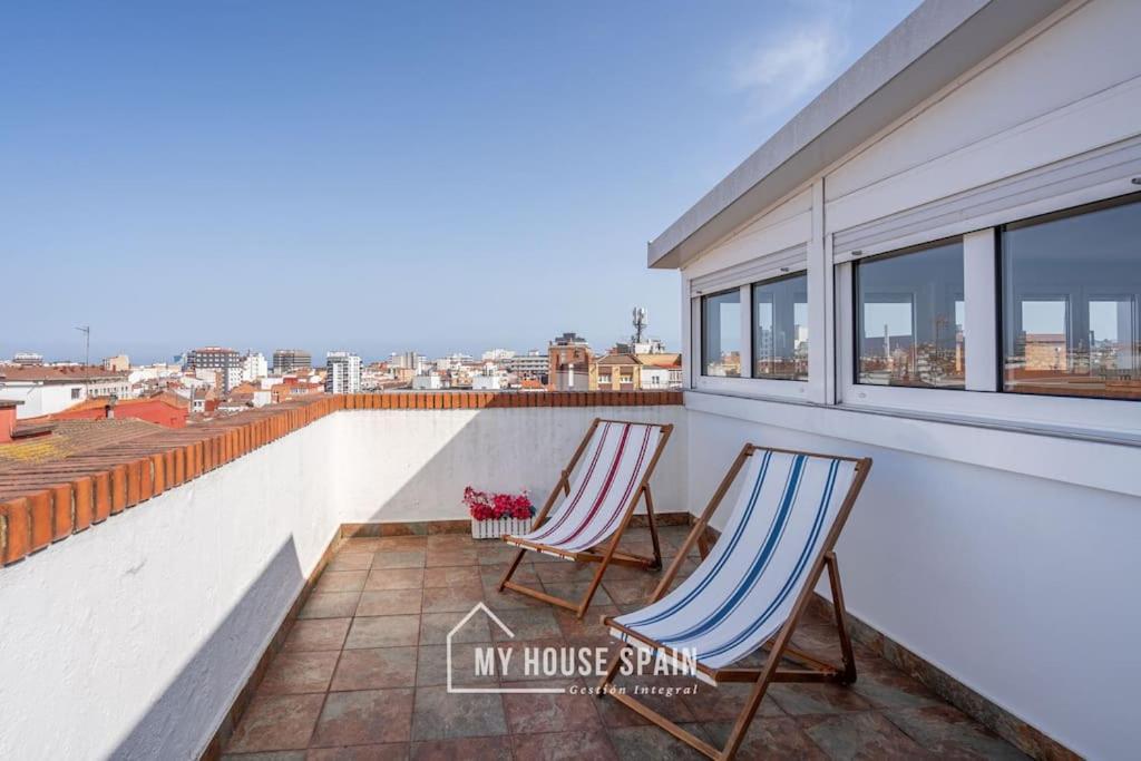 Myhousespain - Atico Con Gran Terraza En Хихон Экстерьер фото
